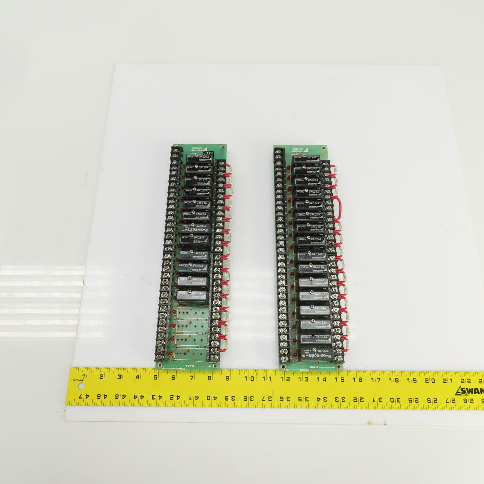 Gordos Arkansas PB-16T Relay Boards 16 & 12 0AC24A Modules Lot Of 2