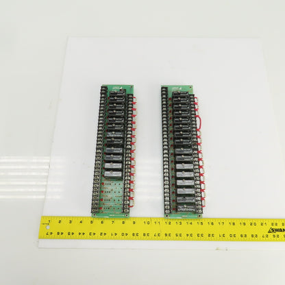 Gordos Arkansas PB-16T Relay Boards 16 & 12 0AC24A Modules Lot Of 2