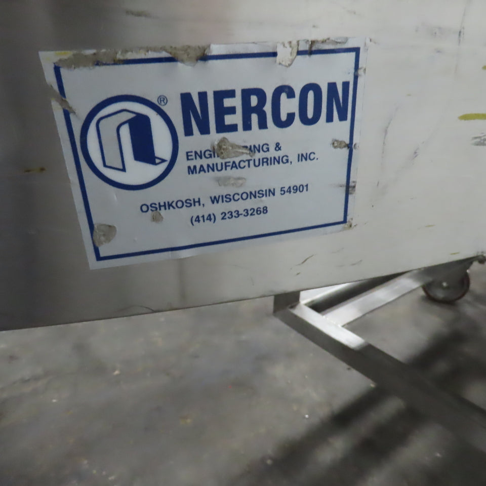 Nercon 90° Curve Slat Top Stainless Steel Conveyor 33FPM 208-480V 3Ph 78"