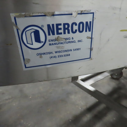 Nercon 90° Curve Slat Top Stainless Steel Conveyor 33FPM 208-480V 3Ph 78"