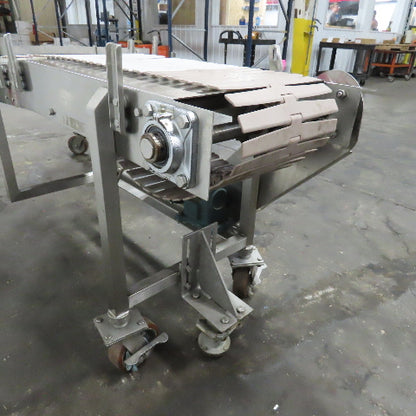 Nercon 90° Curve Slat Top Stainless Steel Conveyor 33FPM 208-480V 3Ph 78"