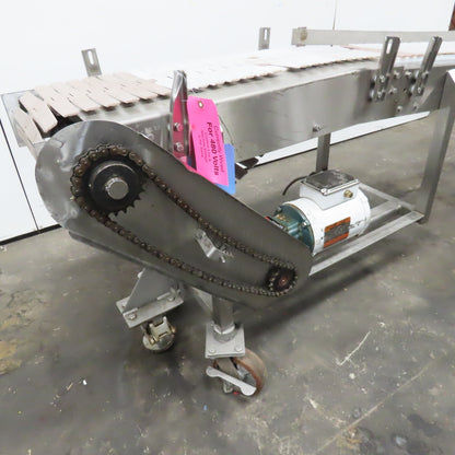 Nercon 90° Curve Slat Top Stainless Steel Conveyor 33FPM 208-480V 3Ph 78"