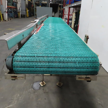 16" x 119" OAL Stainless Steel Slide Bed Belt Conveyor 208-220/480V 3Ph 55.5FPM