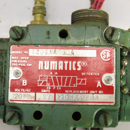 Numatics 12DSA4460A Pneumatic Solenoid Operated Control Valve 120VAC 150PSI