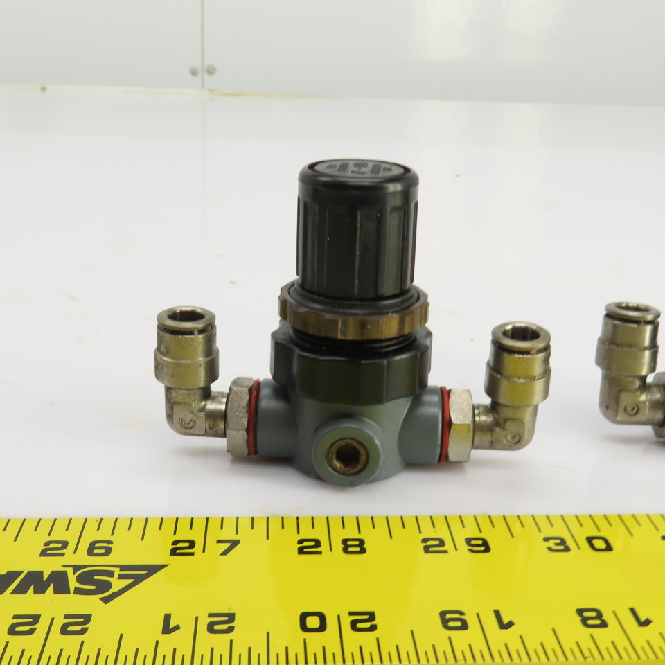 Mecman 915-112 010-1 Pneumatic Pressure Regulator 0.15-7 BAR Lot Of 4