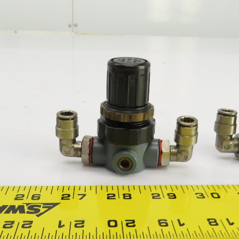 Mecman 915-112 010-1 Pneumatic Pressure Regulator 0.15-7 BAR Lot Of 4