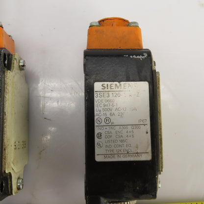 Siemens 3SE3120-1R-Z 230V 6A Limit Switch Parts/Repair Lot Of 2