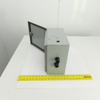 Hammond EN4SD12126GY 12" x 12" x 6" Wal Mount Electrical Enclosure W/Backplate