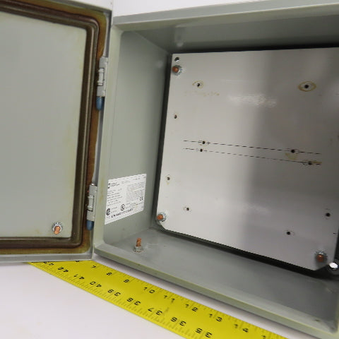 Hammond EN4SD12126GY 12" x 12" x 6" Wal Mount Electrical Enclosure W/Backplate