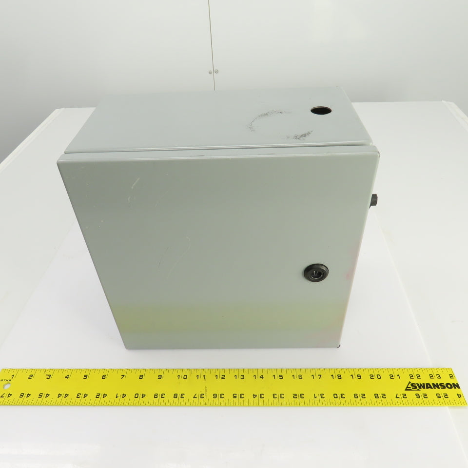 Hammond EN4SD12126GY 12" x 12" x 6" Wal Mount Electrical Enclosure W/Backplate