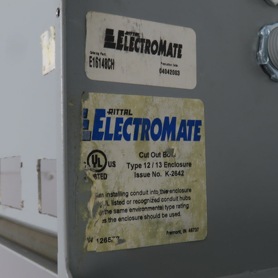 ElectroMate E16148CH 16" x 14" x 8" Wall Mount Electrical Enclosure W/Backplate