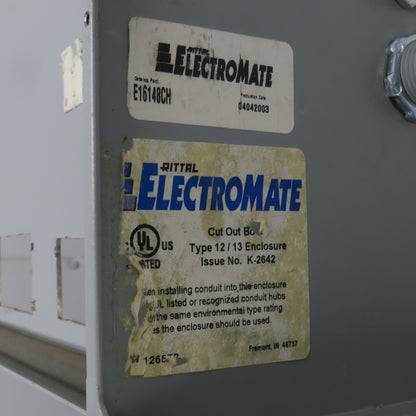 ElectroMate E16148CH 16" x 14" x 8" Wall Mount Electrical Enclosure W/Backplate