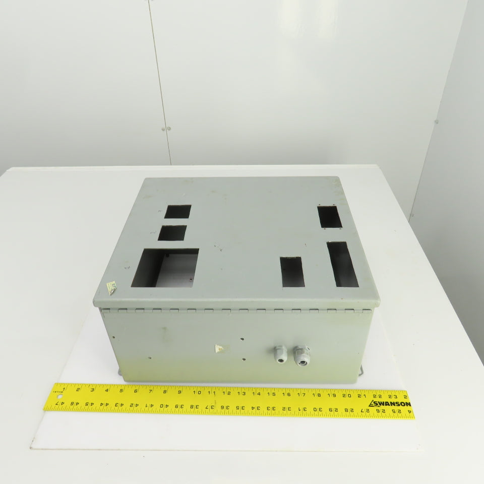 ElectroMate E16148CH 16" x 14" x 8" Wall Mount Electrical Enclosure W/Backplate