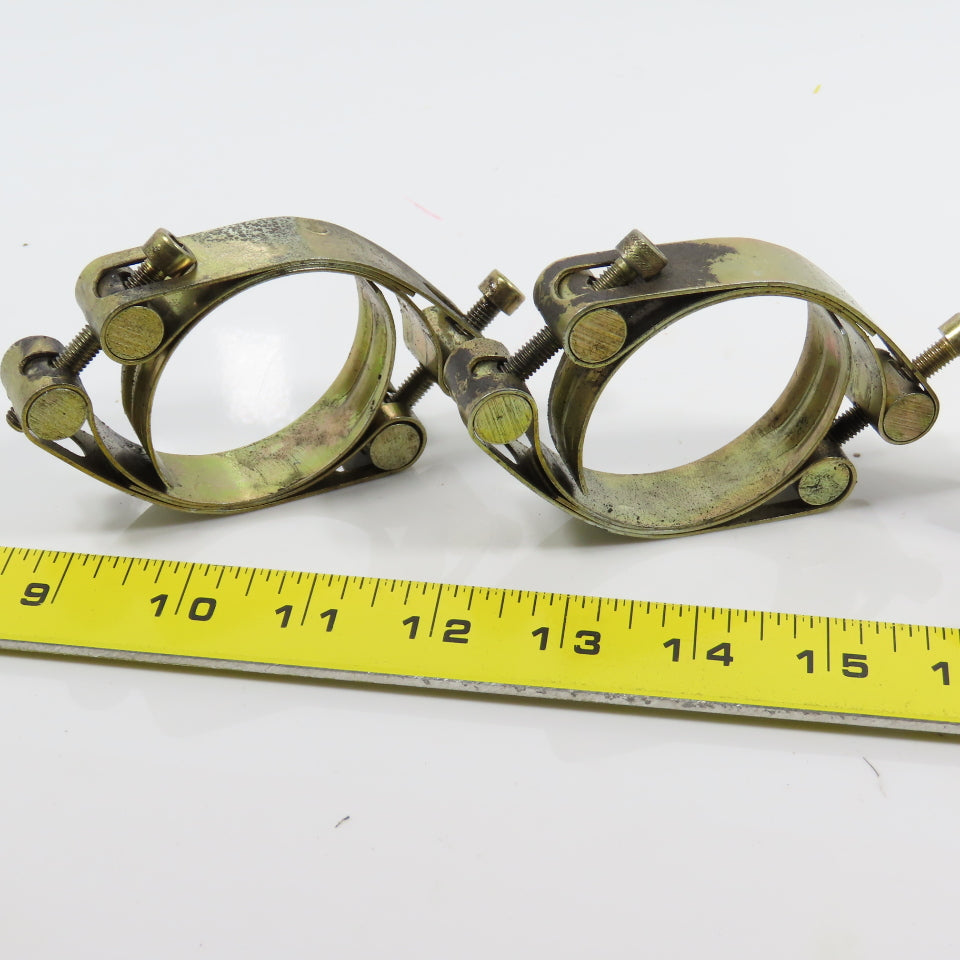 HPJ 65 2-1/4" Double Band Double Bolt Clamp Lot Of 4
