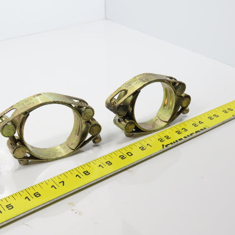 HPJ 65 2-1/4" Double Band Double Bolt Clamp Lot Of 4