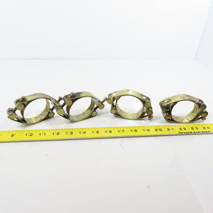 HPJ 65 2-1/4" Double Band Double Bolt Clamp Lot Of 4