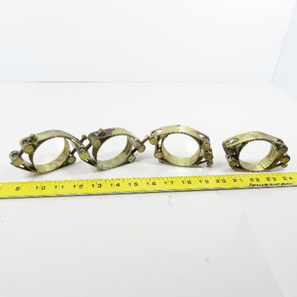 HPJ 65 2-1/4" Double Band Double Bolt Clamp Lot Of 4
