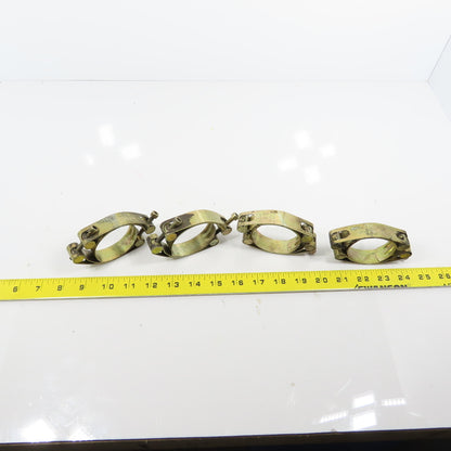 HPJ 65 2-1/4" Double Band Double Bolt Clamp Lot Of 4