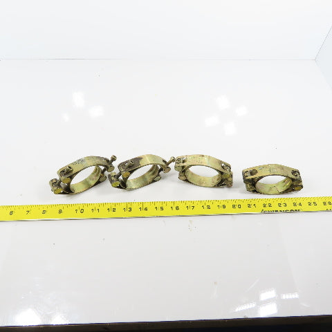 HPJ 65 2-1/4" Double Band Double Bolt Clamp Lot Of 4