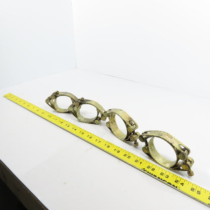 HPJ 65 2-1/4" Double Band Double Bolt Clamp Lot Of 4