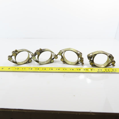 HPJ 65 2-1/4" Double Band Double Bolt Clamp Lot Of 4