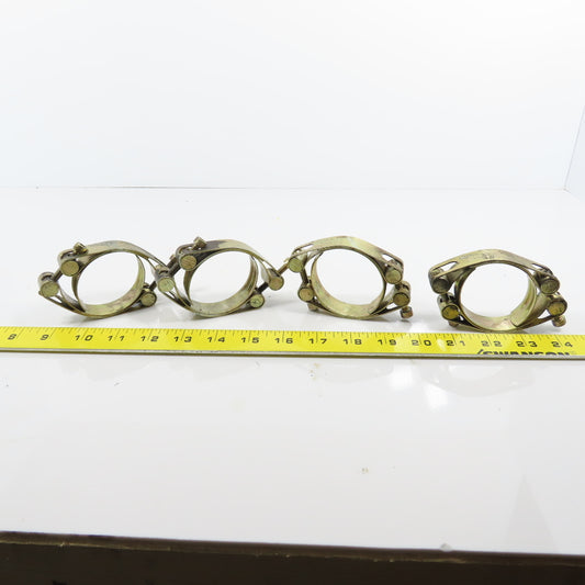 HPJ 65 2-1/4" Double Band Double Bolt Clamp Lot Of 4
