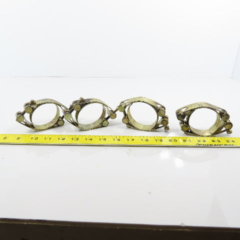 HPJ 65 2-1/4" Double Band Double Bolt Clamp Lot Of 4