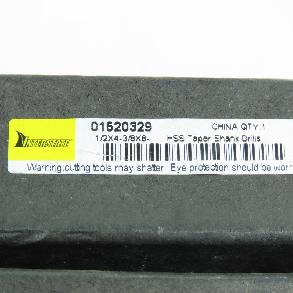 Interstate 1/2" HSS Drill Bit 8-3/8" OAL 118° Point Morse Taper MT2 Lot of 3
