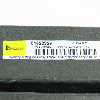 Interstate 1/2" HSS Drill Bit 8-3/8" OAL 118° Point Morse Taper MT2 Lot of 3