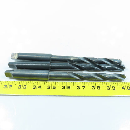 Interstate 1/2" HSS Drill Bit 8-3/8" OAL 118° Point Morse Taper MT2 Lot of 3