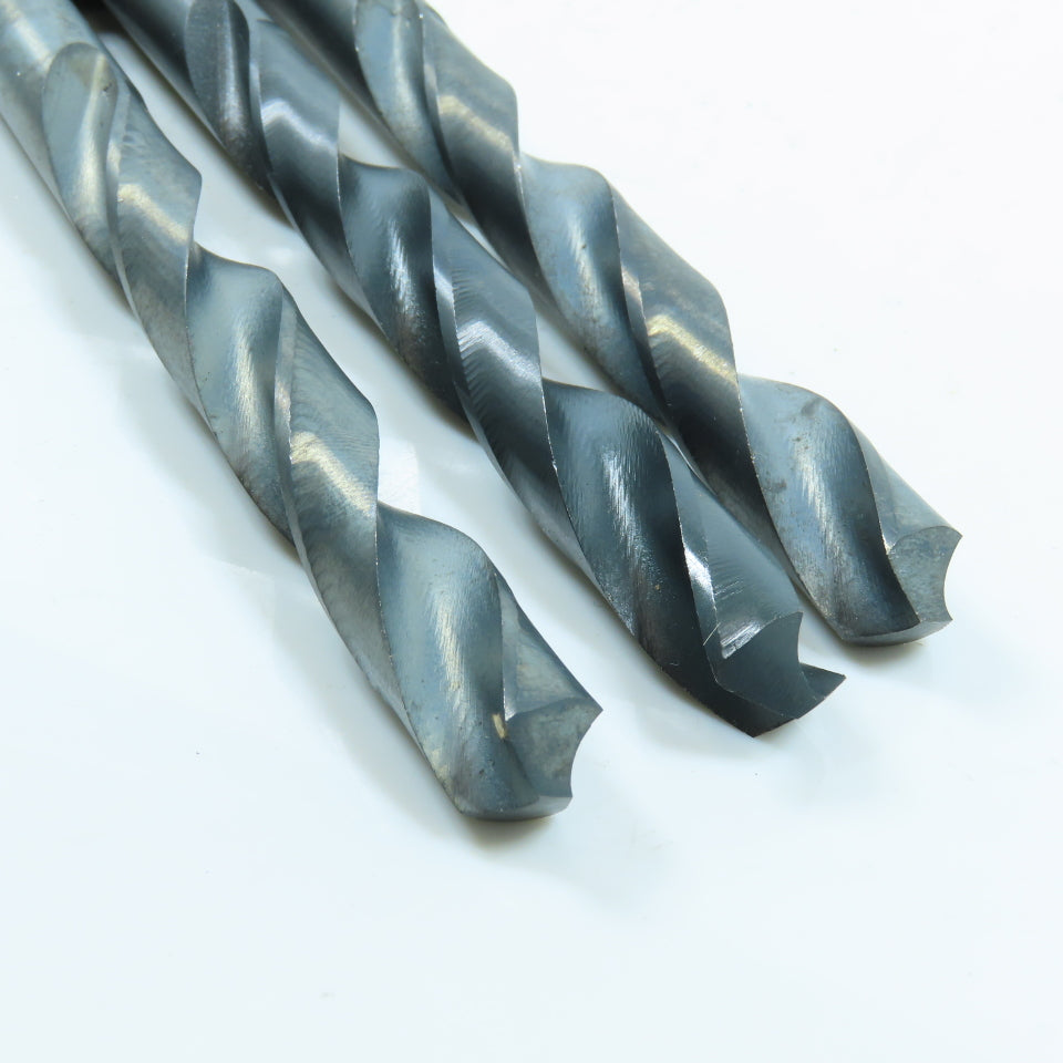 Interstate 1/2" HSS Drill Bit 8-3/8" OAL 118° Point Morse Taper MT2 Lot of 3