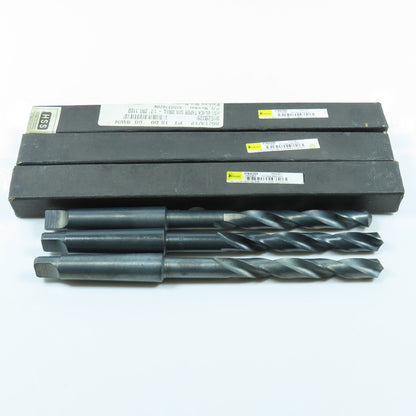 Interstate 1/2" HSS Drill Bit 8-3/8" OAL 118° Point Morse Taper MT2 Lot of 3