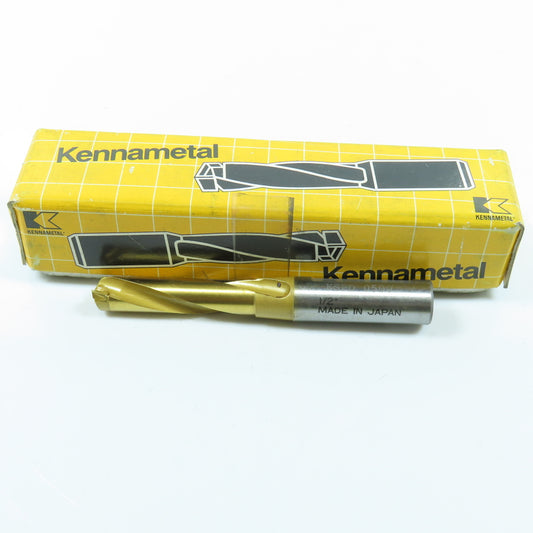 Kennametal KPSPD0500 1/2" Super Point Drill Carbide Tip TiN Coated Coolant Fed