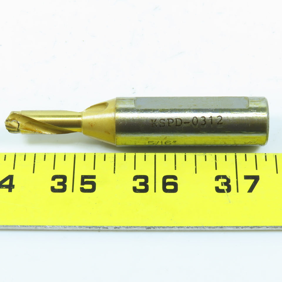 Kennametal KPSD0312 5/16" Super Point Drill Carbide Tip TiN Coated Coolant Fed
