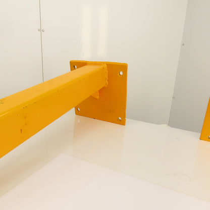 47"H Guardrail Column Corner Yellow Safety Post W/12-1/4x12" Baseplate Lot/2