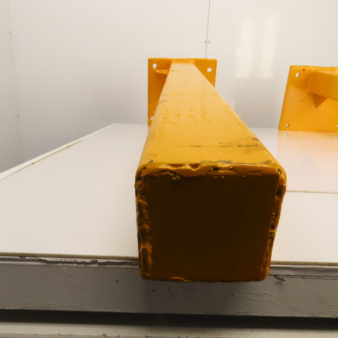 47"H Guardrail Column Corner Yellow Safety Post W/12-1/4x12" Baseplate Lot/2