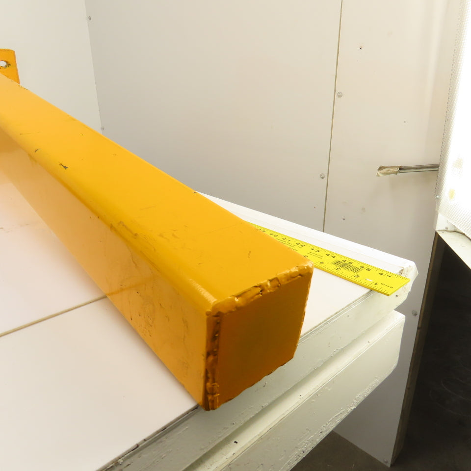 47"H Guardrail Column Corner Yellow Safety Post W/12-1/4x12" Baseplate Lot/2