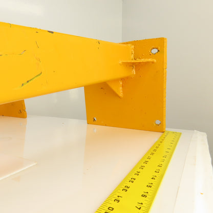 47"H Guardrail Column Corner Yellow Safety Post W/12-1/4x12" Baseplate Lot/2