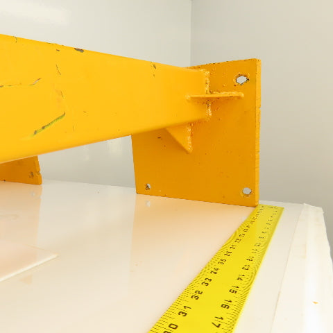 47"H Guardrail Column Corner Yellow Safety Post W/12-1/4x12" Baseplate Lot/2