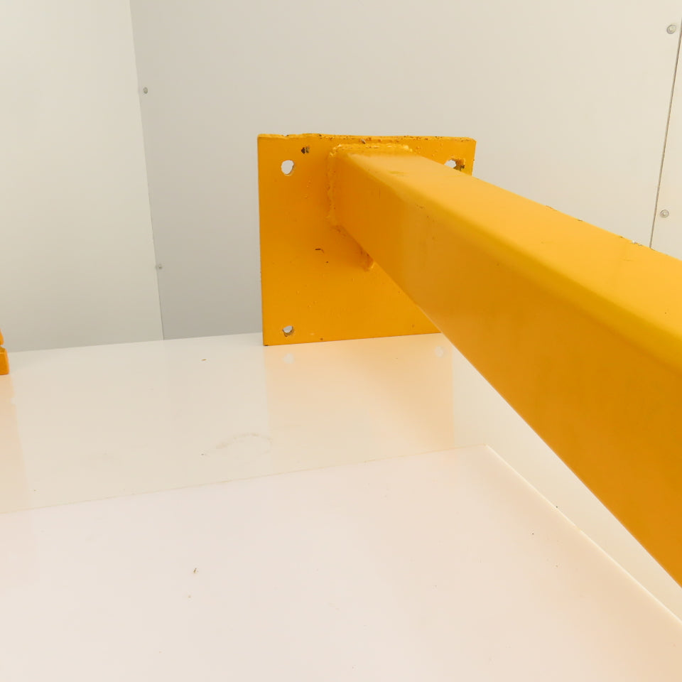 47"H Guardrail Column Corner Yellow Safety Post W/12-1/4x12" Baseplate Lot/2