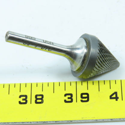 SGS 14853 SJ-9 Double Cut Carbide Cone Shape Abrasive Bur 1/4" Shank USA