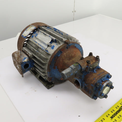 A-Ryung 2HP AC Electric Motor 200-220V 3PH 6.7-6.2A W/T-Rotor Oil Pump