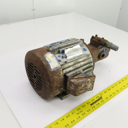 A-Ryung 2HP AC Electric Motor 200-220V 3PH 6.7-6.2A W/T-Rotor Oil Pump