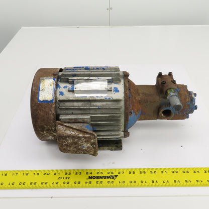 A-Ryung 2HP AC Electric Motor 200-220V 3PH 6.7-6.2A W/T-Rotor Oil Pump