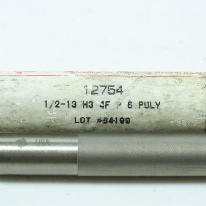 Brubaker 12754 1/2"-13 Straight Flute Plug Tap 4F 6" OAL Made In USA