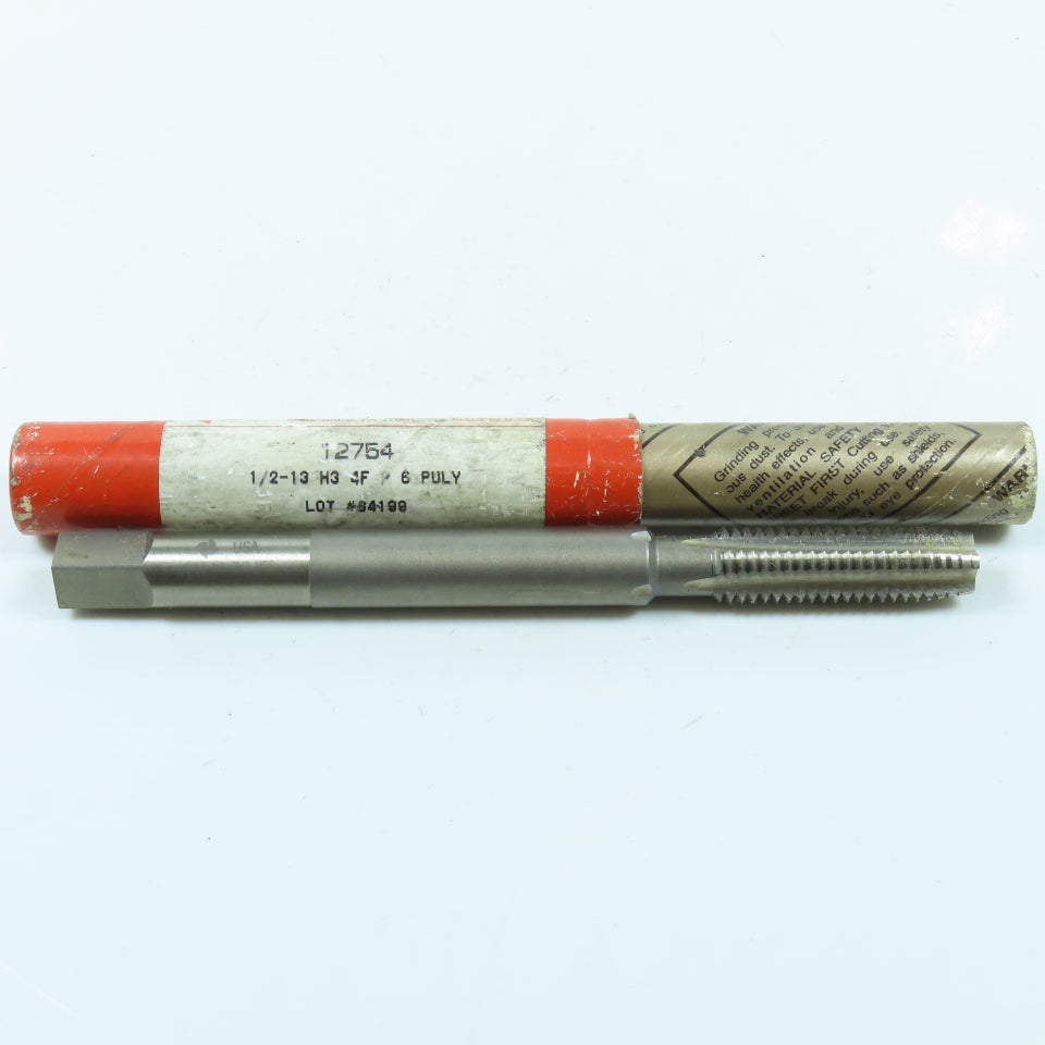 Brubaker 12754 1/2"-13 Straight Flute Plug Tap 4F 6" OAL Made In USA