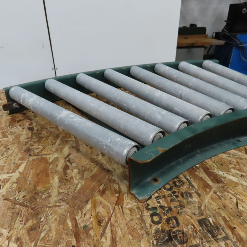 45° Gravity Roller Curved Conveyor Section 39-1/2" Back Radius Width