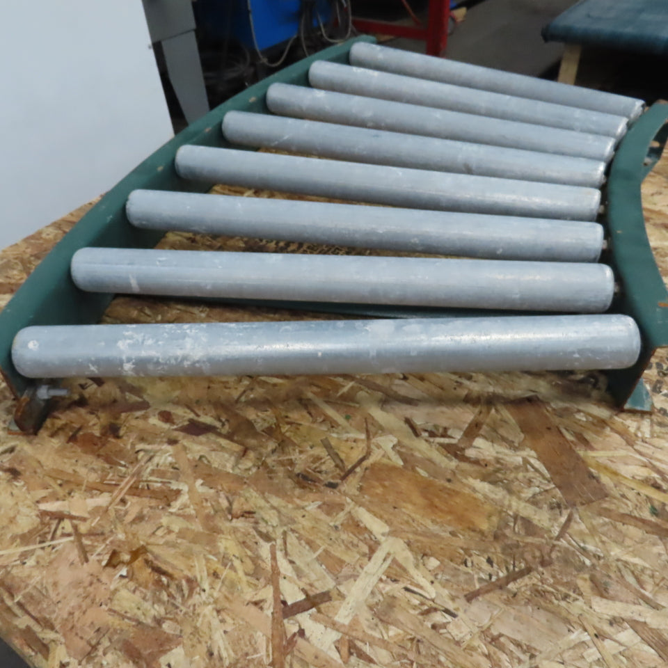 45° Gravity Roller Curved Conveyor Section 39-1/2" Back Radius Width