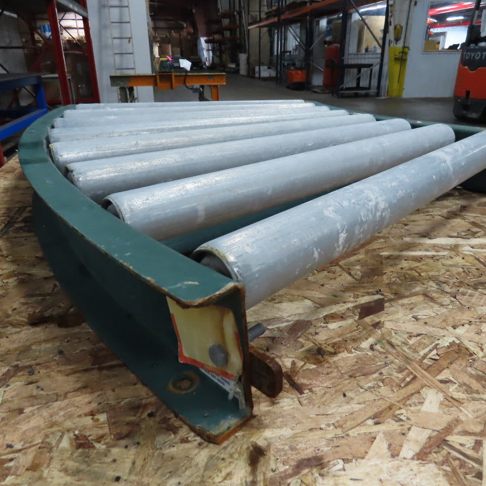 45° Gravity Roller Curved Conveyor Section 39-1/2" Back Radius Width