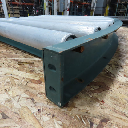 45° Gravity Roller Curved Conveyor Section 39-1/2" Back Radius Width